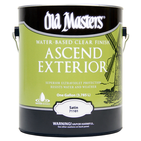 OLD MASTERS 1 Gal Clear Ascend Exterior Water-based Finish, Satin 71101